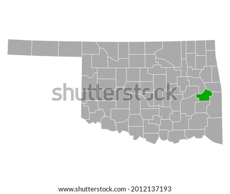 Map of Haskell in Oklahoma on white