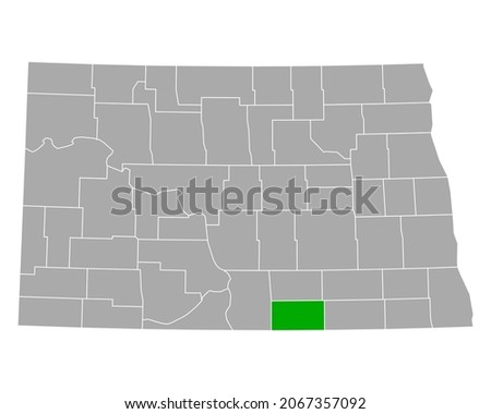 Map of McIntosh in North Dakota on white