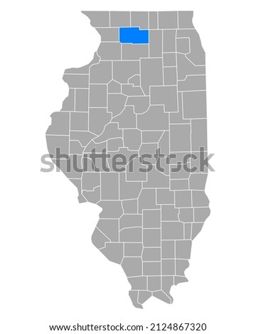 Map of Ogle in Illinois on white Imagine de stoc © 
