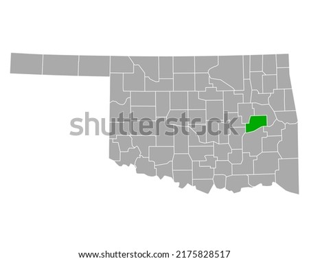 Map of McIntosh in Oklahoma on white