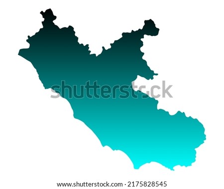 Map of Lazio as vector illustration