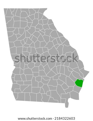 Map of McIntosh in Georgia on white