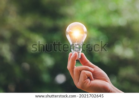 Similar – Image, Stock Photo Light bulbs against an orange background