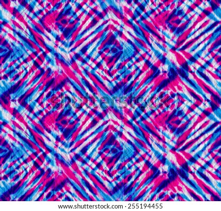 Tie Dye Seamless Pattern. Diagonal Checks. Traditional Coloring ...