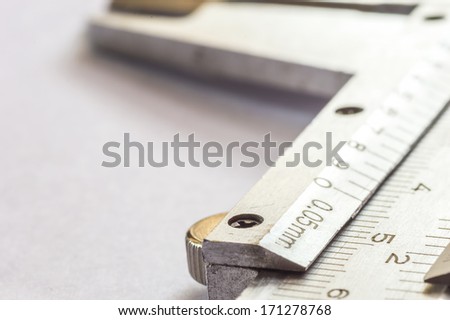 vernier calipers close up with natural lighting