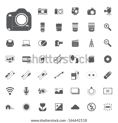 Photography camera icons