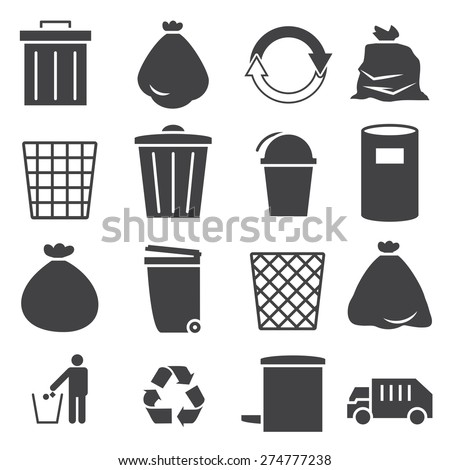 trashcan icon set