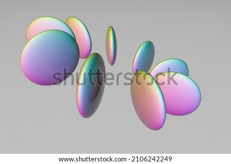 Thin film interference, 3D iridescence colors, irisation, rainbow colors Photo stock © 