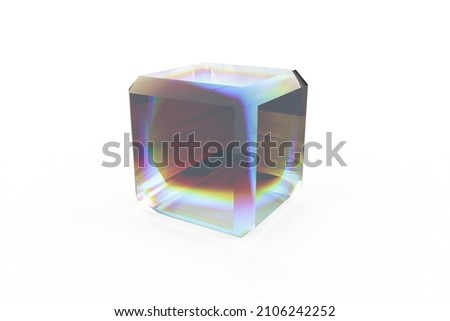 Thin film interference, 3D iridescence colors, irisation, rainbow colors Photo stock © 