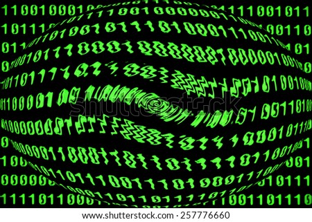 binary code with data encryption concept