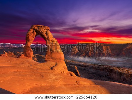Delicate Arch, Late Afternoon View, Arches National Park, Utah