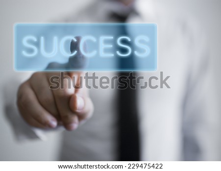 One big button with the success text