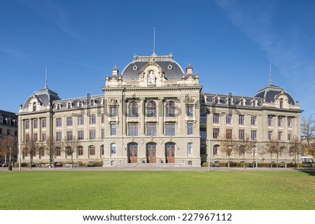 Bern, Switzerland - 2 November, 2014: The University Of Bern Building ...