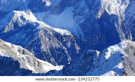 beautiful rocks and mountains and snow