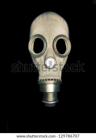 Isolated dark gas mask without filter