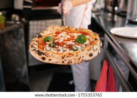 Similar – Image, Stock Photo Making pizza pepperoni with raw dough and ingredients