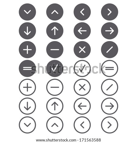 Universal icon set for web and app. Vector illustration