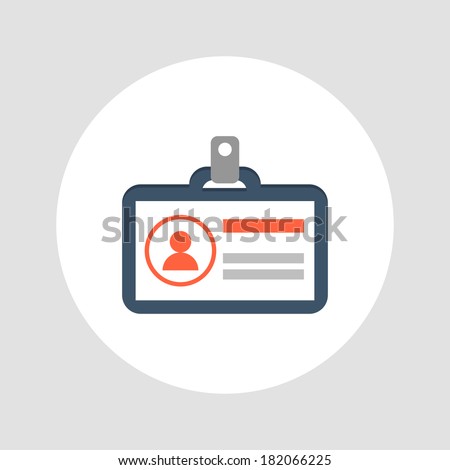 Identification card icon. Vector illustration