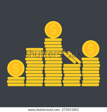 Coins icon. Vector illustration