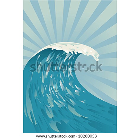 Comic Japanese Wave Stock Vector Illustration 10280053 : Shutterstock