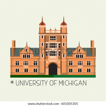 University of Michigan Icon. Vector Illustration.