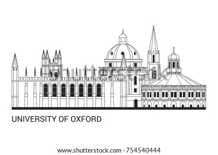 Oxford University. Vector Illustration.