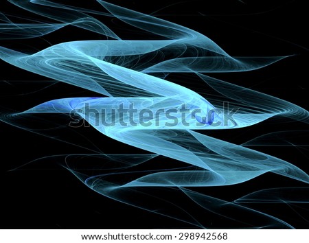 Abstract blue fractal background computer-generated image with copy space for logo, design concepts, web, prints, posters.