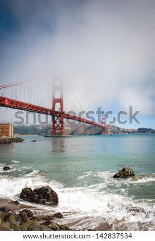 The Golden Gate Bridge in San Francisco taken in July 2007