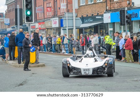 Wilmslow UK - July 9, 2013 : A BAC Mono during the annual public gathering of local sports and super cars in affluent Wilmslow, Cheshire
