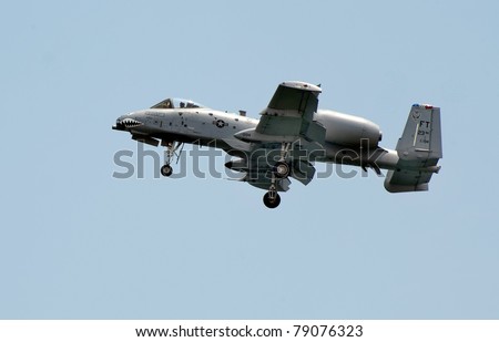 OCEAN CITY, MD - JUNE 11: Fairchild Republic A-10 fighter jet (Warthog) performs during the annual Ocean City Air Show on June 11, 2011 in Ocean City, Maryland.