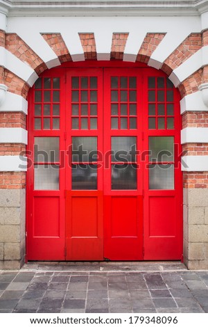 Big Red Fire station door