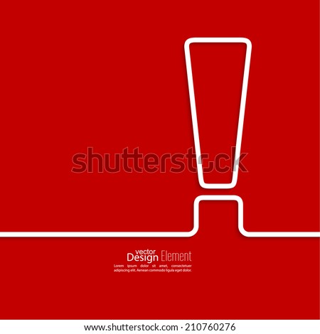 Exclamation mark icon. Attention sign icon. Hazard warning symbol in red background. vector