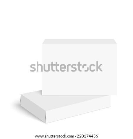 Package white box on a white background. vector