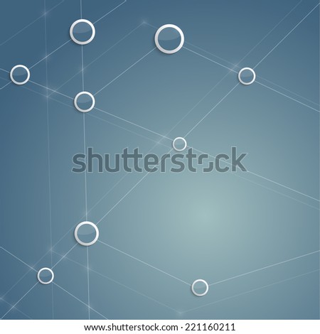 Virtual abstract background with particle,  molecule structure. genetic and chemical compounds. creative. Space and constellations. Science and connection concept. Social network.