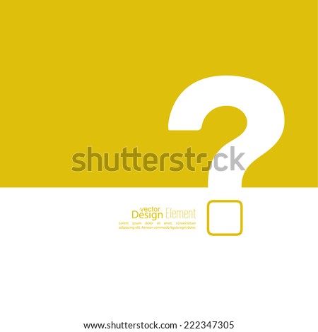 Question mark icon. Help symbol. FAQ sign on a yellow background. vector