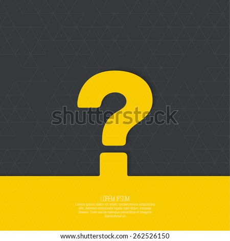 Question mark icon. Help symbol. FAQ sign on a yellow background. vector