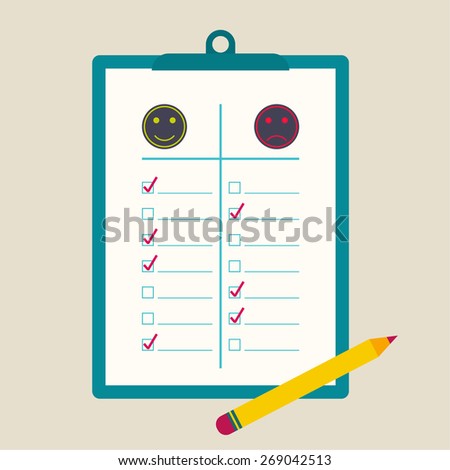 clipboard  to comparative rating with check box and pencil. 