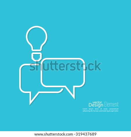 Abstract background with Speech Bubbles symbol. Chat icon.