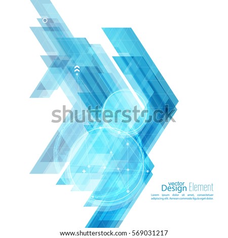 Abstract background with blue stripes corner. Concept new technology and dynamic motion. 