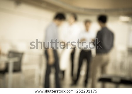 businessman in office in blurry for background