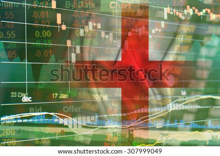 concept of  stock market ticker