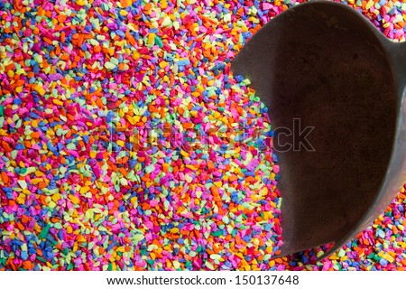 colorful fish tank gravel for background