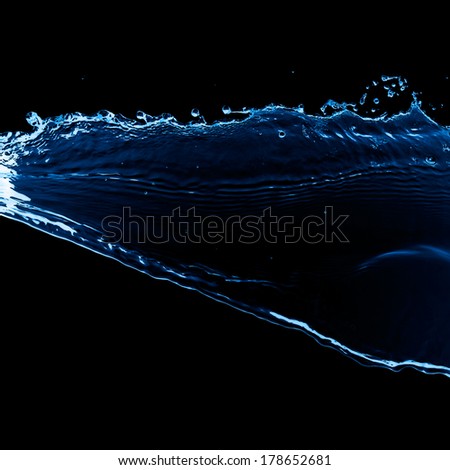 Fresh and healthy water in motion. Flow of Water with clipping path. Splash isolated on white background