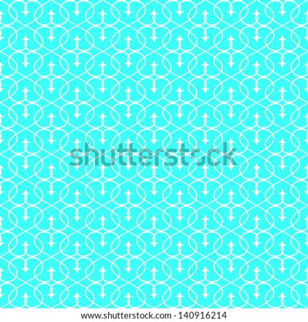 Abstract geometric seamless pattern. Aqua and white style pattern with curve and line. Raster version.