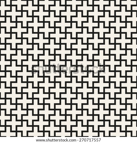 Universal different vector seamless pattern. Endless texture can be used for wallpaper, pattern fills, web page background, surface texture. Monochrome geometric ornament.