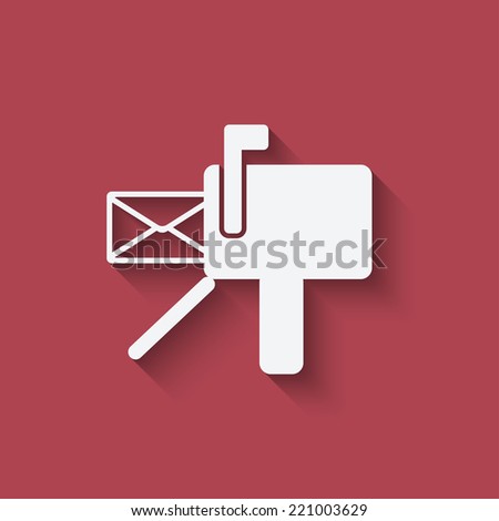 mailbox with letter - vector illustration. eps 10