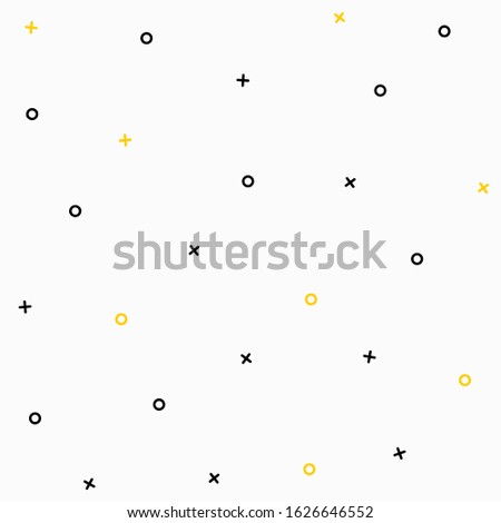 abstract simple mini o and cross geometric sign seamless pattern for background, wallpaper, texture, banner, label, cover, card etc. vector design.