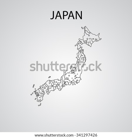 Circuit board Japan eps 10, vector elegant illustration