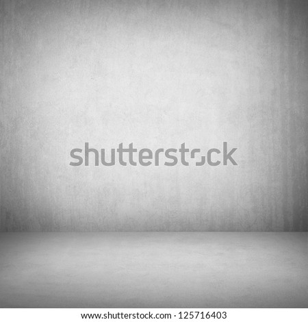 white concrete wall and floor