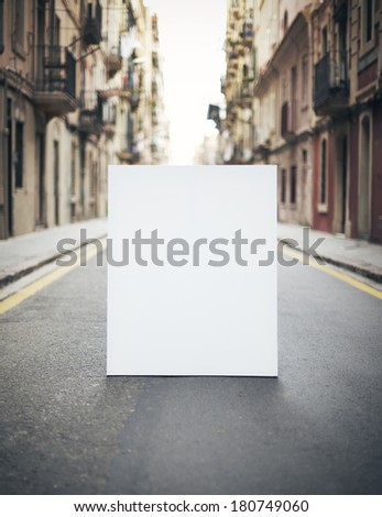 Blank poster on a street